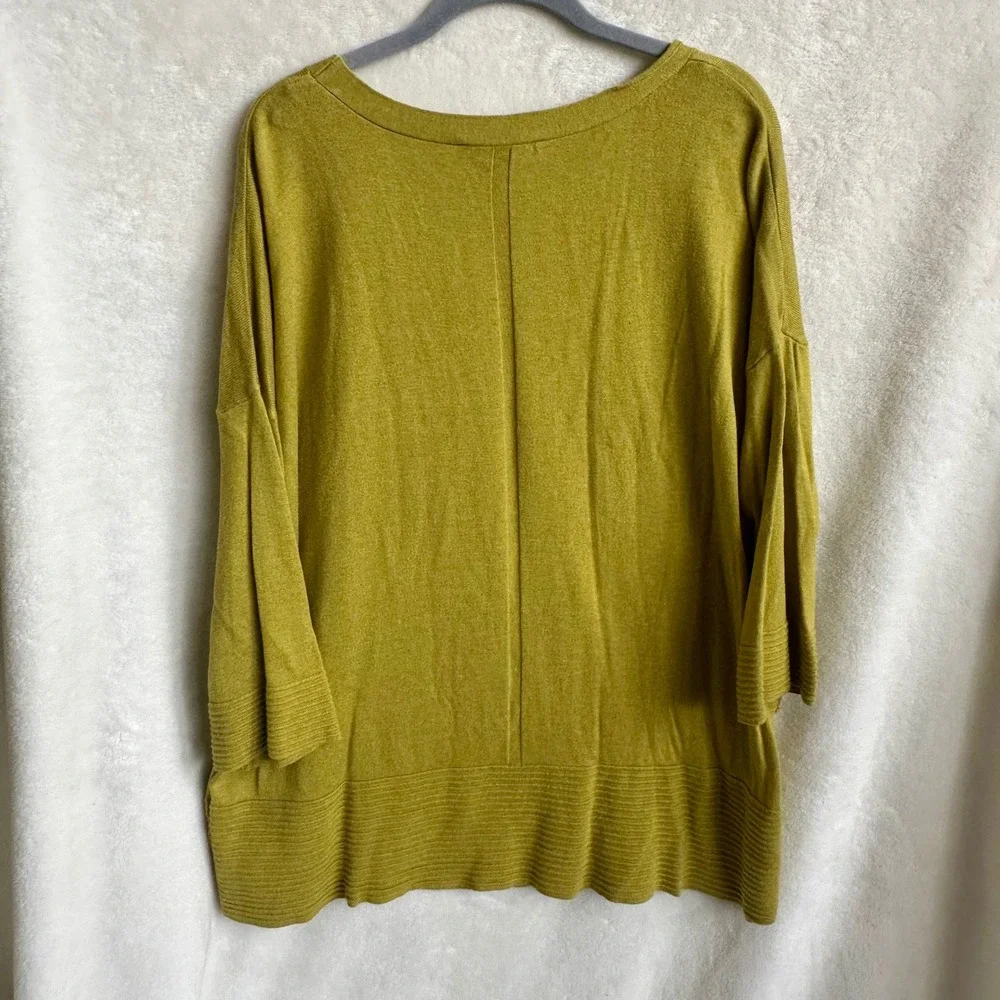 Cyrus Chartreuse Acid Green Oversized Dolman Sleeve Knit Sweater Plus Size 3X